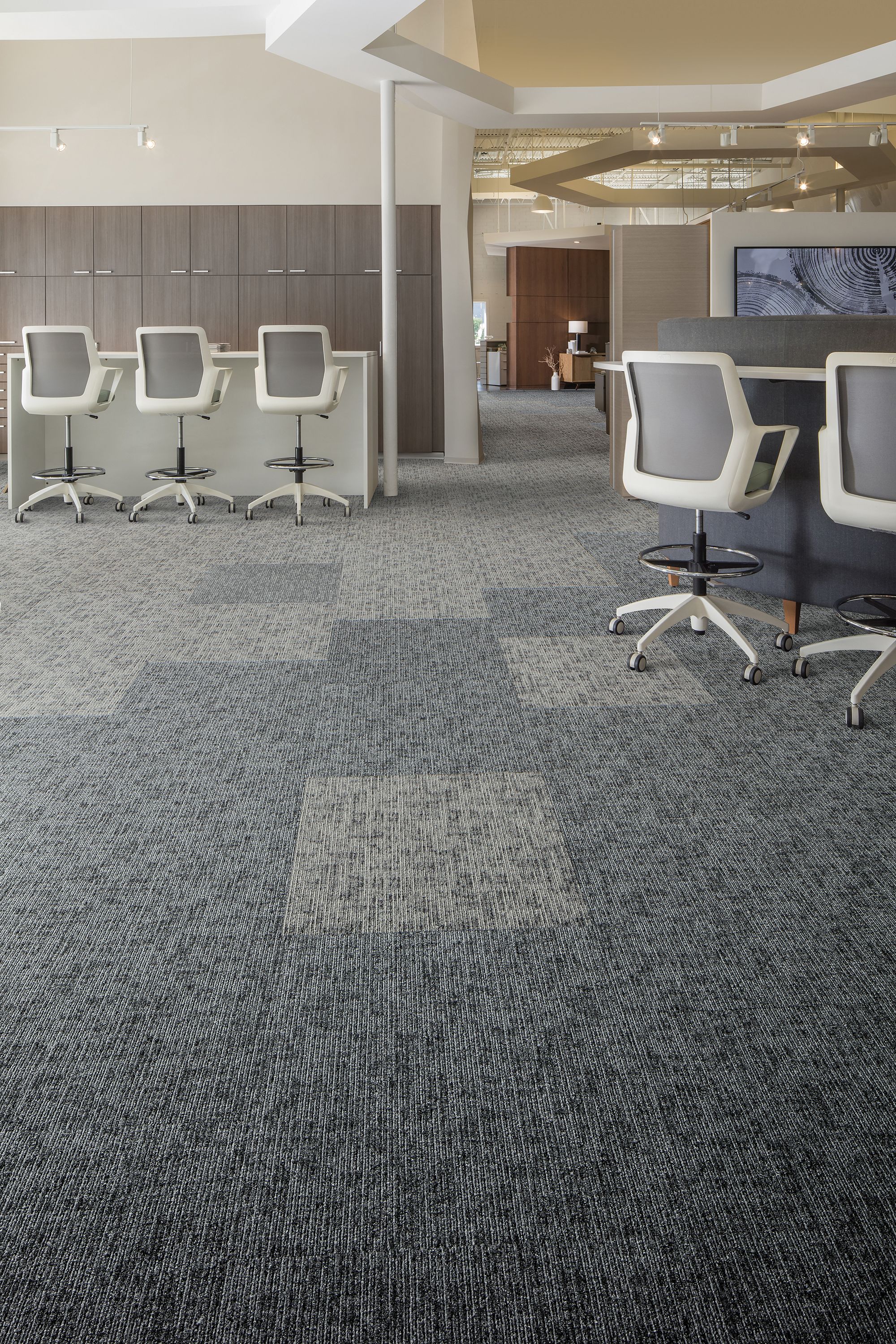 Carpet Tile Shaded Lines Tile Navy Gray Mohawk Group