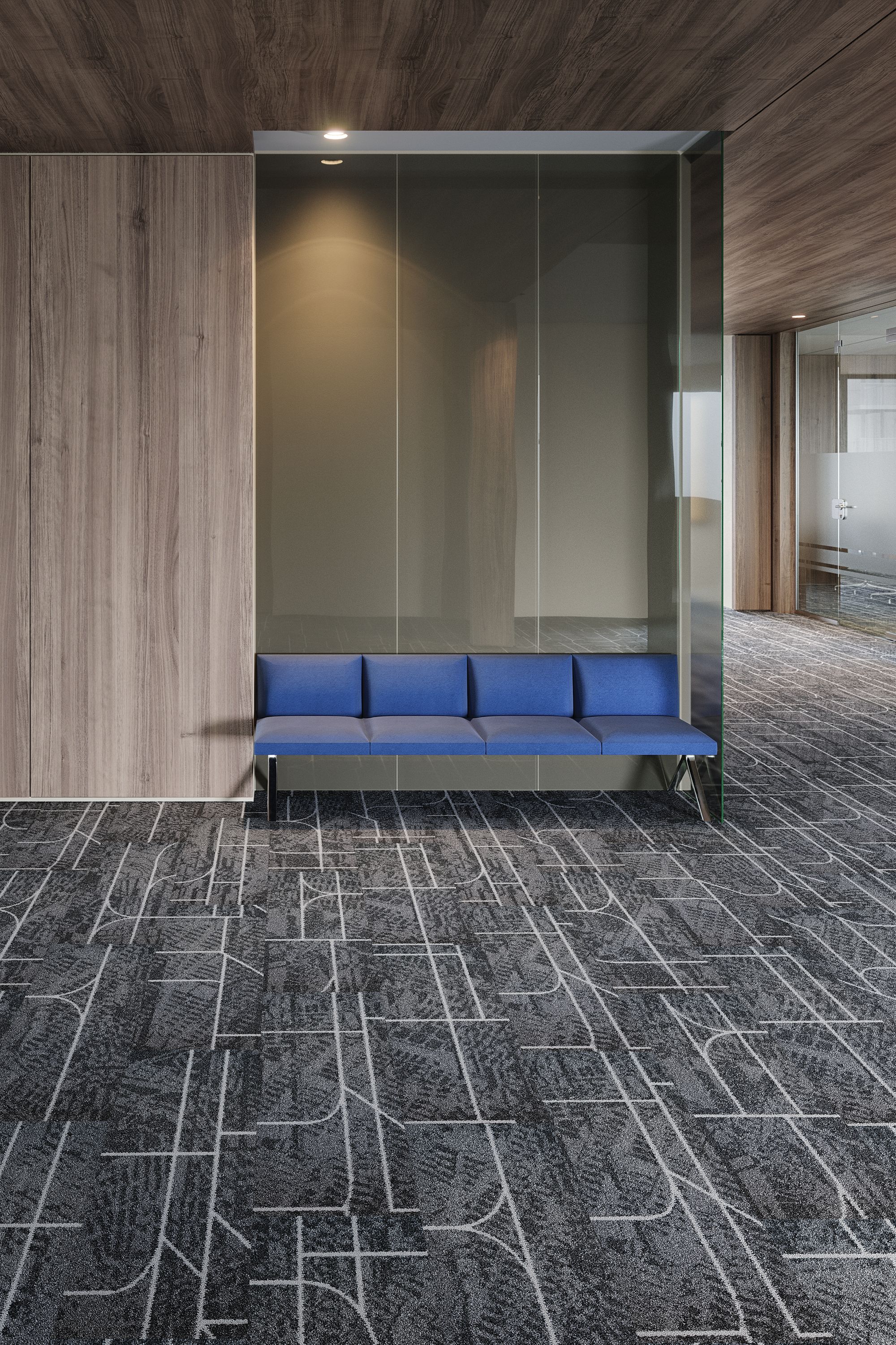 Carpet Tile Urban Mobility Tile Grey Line Mohawk Group