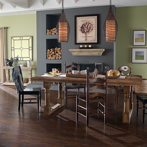 Coffee Handscraped Hickory 10mm Pergo Xp Laminate Flooring Pergo